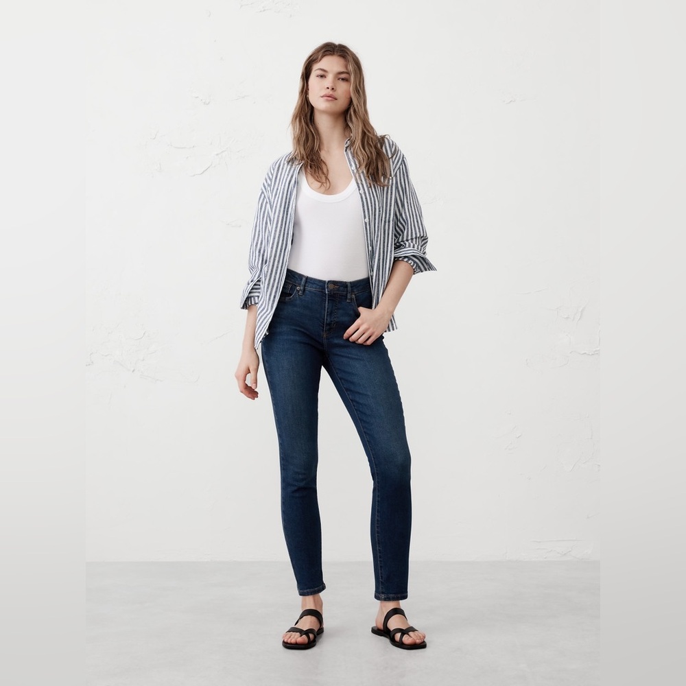 Banana Republic Skinny Jeans 31 Short Petite Dark Wash Stretch Denim Women’s 12